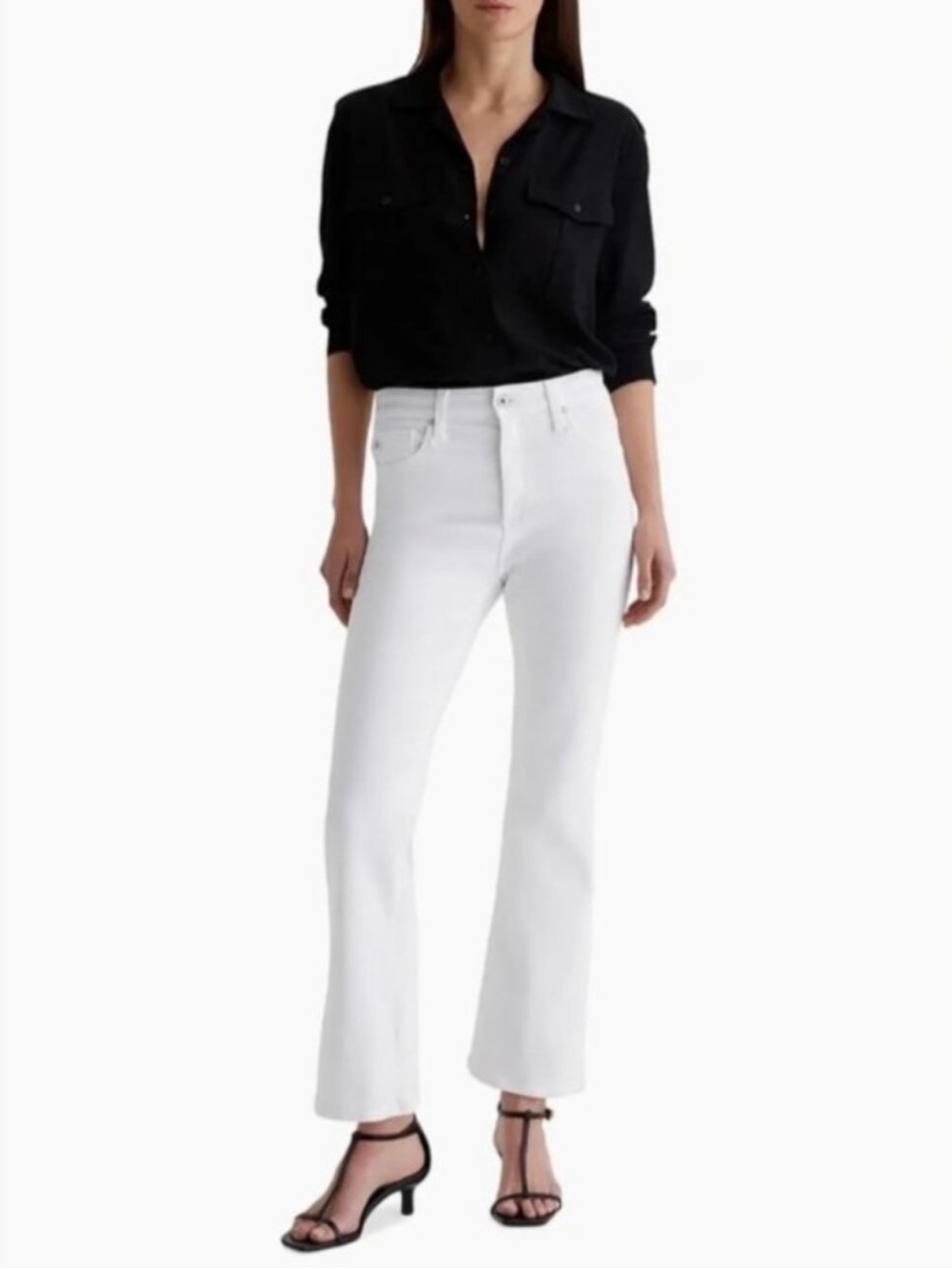 Ag Adriano Goldschmied White Flare Jeans